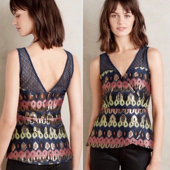 🦩🚨HD @ Anthropologie Peplum Tank🚨🦩 - Picture 7 of 7